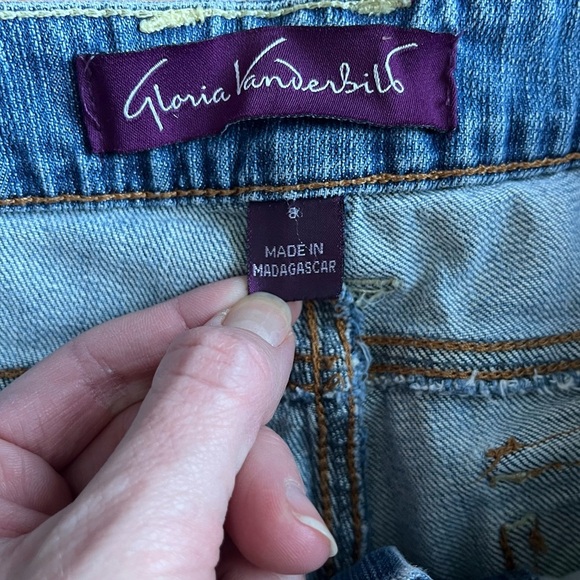 Gloria Vanderbilt straight flare light wash 8 classic jeans Y2K - Picture 4 of 10